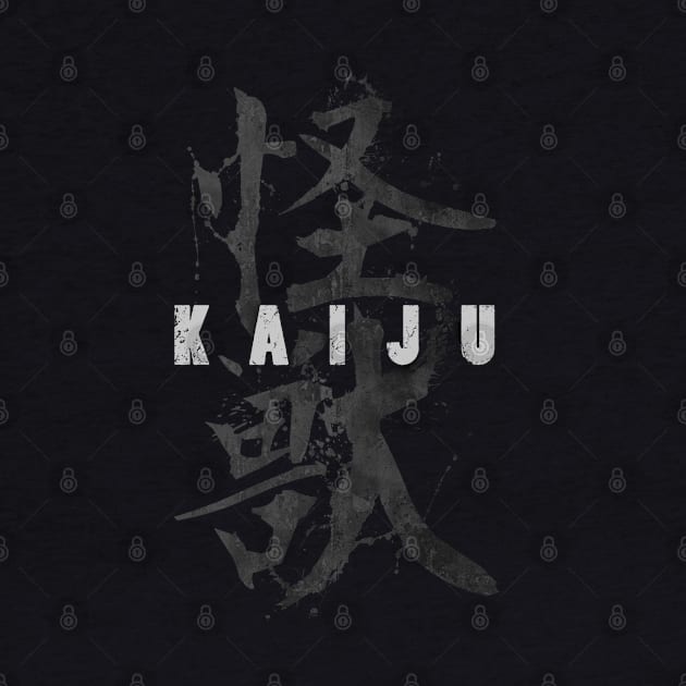 Kaiju Japanese Kanji Text by Above the Village Design